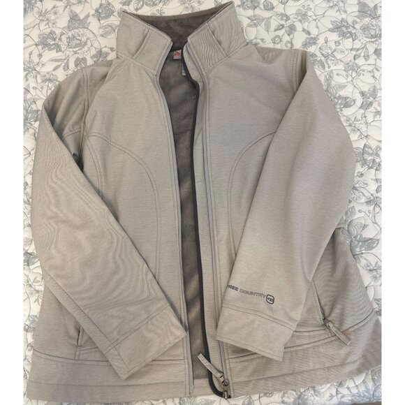 Free Country Faux Fur Lined Jacket Women's, Size Large Gray Faux Fur lining - Picture 2 of 12